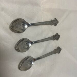VTG LUCERNE BUCHERER ROLEX WATCH LION LOGO DEMITASSE COFFEE SPOONS (LOT OF 3)